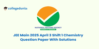 JEE Main 2025 April 3 Shift 1 Chemistry Question Paper, Exam Analysis, and Answer Keys (Available)